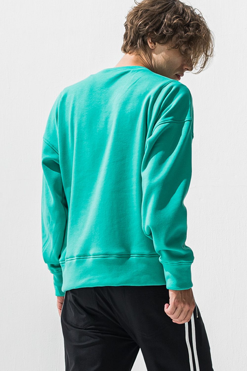 BOX velours fleece drop trainer / BOXロゴ 裏起毛 ベロア フリース ドロップショルダー ルーズトレーナー