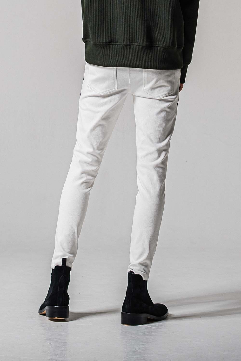 EX DENIM JERSEY EDGE PT / デニム ジャージ エッジ ラインパンツ