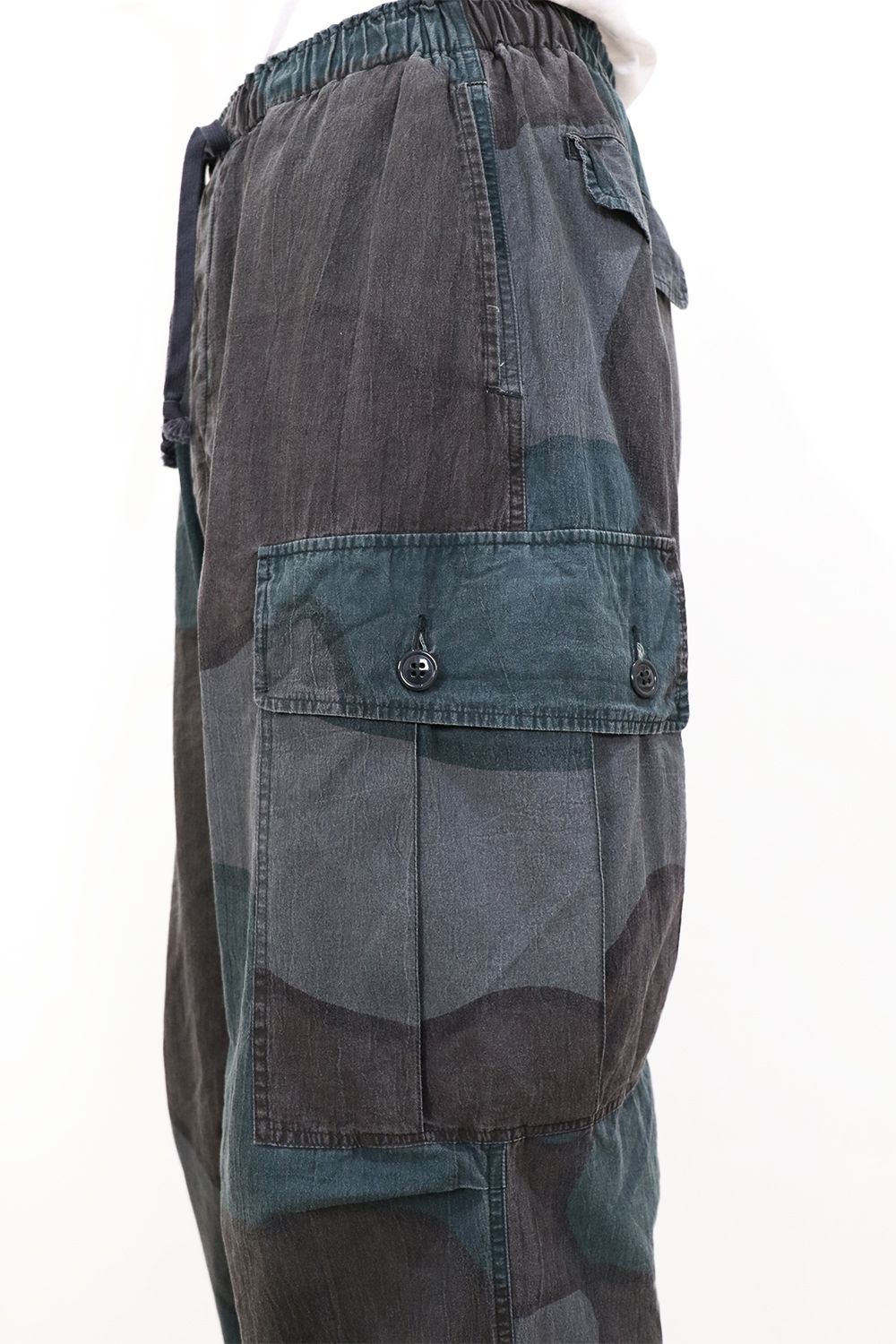 marka - TUMBLED ORGANIC COTTON POPLIN FATIGUE PANTS / オーガニックコットン ポプリン  ファティーグパンツ | laid-back