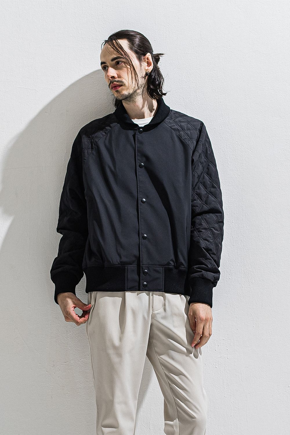 PB Varsity jacket / ラグランスリーブ キルティング バーシティージャケット