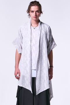 Python Mesh KIMONO-Sleeve Cardigan / パイソンメッシュ 着物スリーブカーディガン