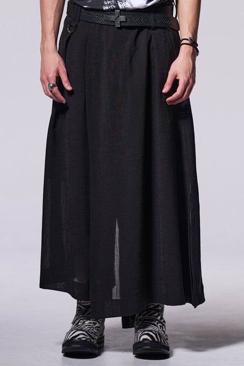 Voile Skirt Wide Tuck Slacks / ボイル スカート ワイド タック スラックス