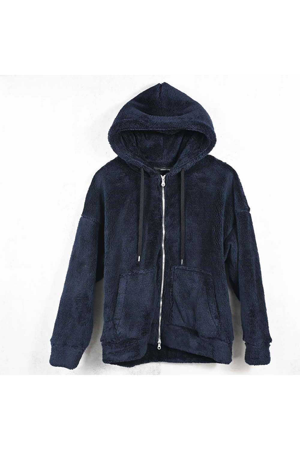 BOA ZIP LOOSE HOODIE / ボア ジップ ルーズ フーディ