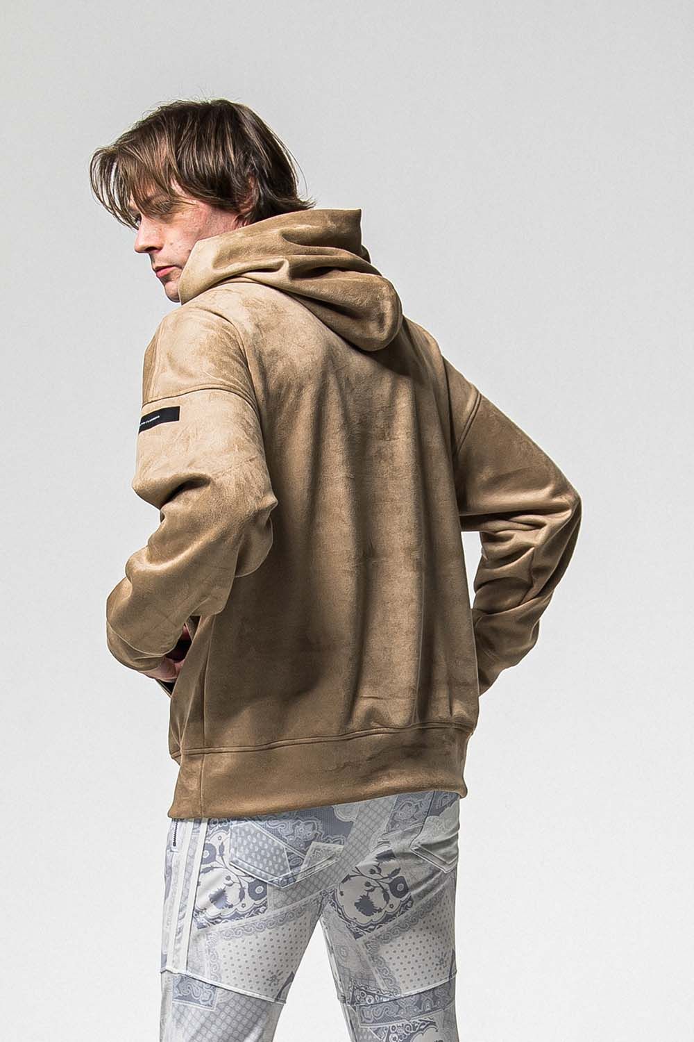 SUEDE LOOSE HOODIE / スウェード ルーズ フーディ