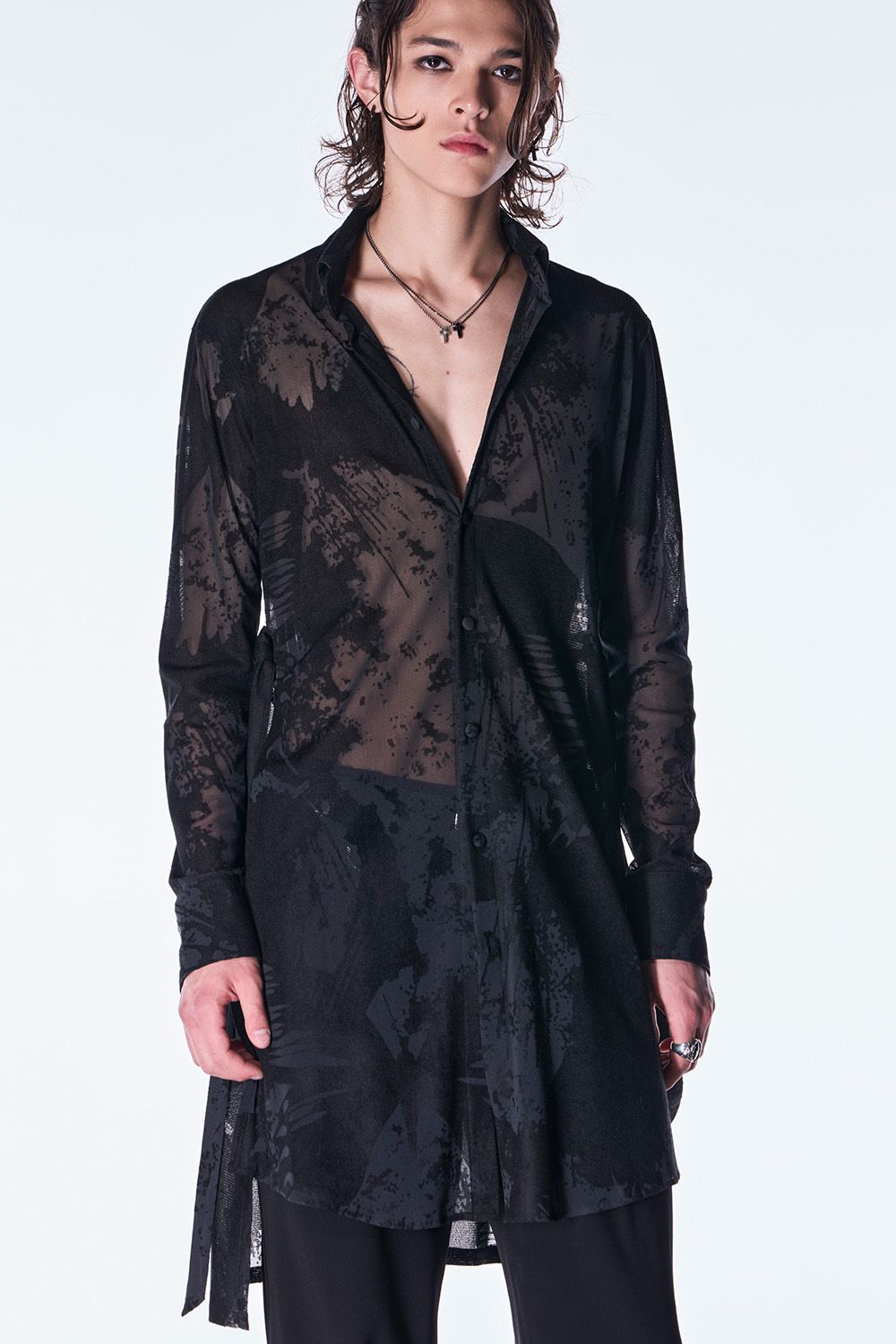 Opal Mesh Flare Shirt / オパール メッシュ フレア シャツ