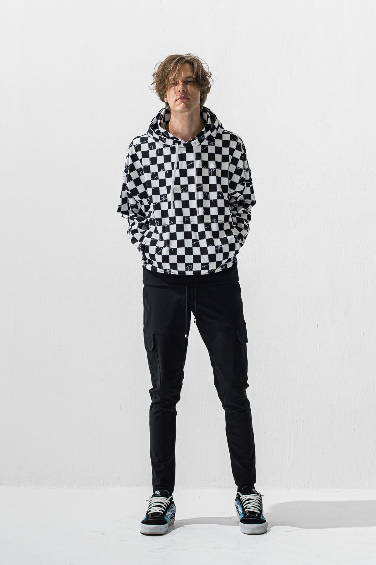 CHECKER FLAG FLEECE HOODIE / チェッカーフラッグフリースフーディ