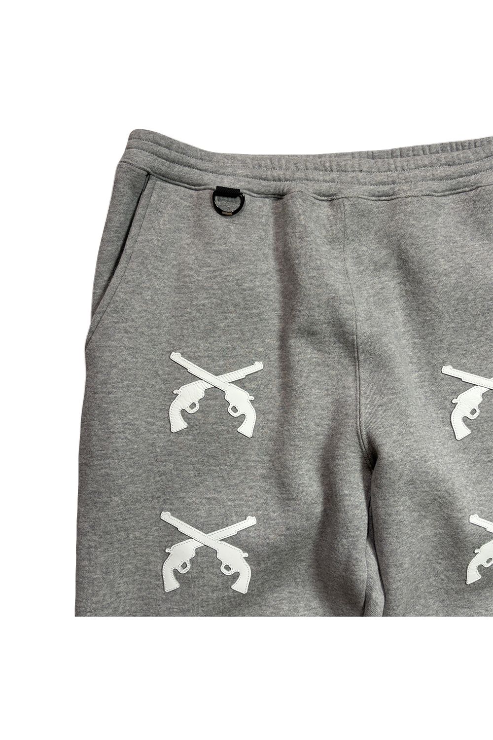 LEATHER PATCH PANTS / レザー パッチ スウエット パンツ