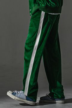 VELOUR SEMI WIDE TUCK PANTS / ベロア セミワイド ワイド タック パンツ