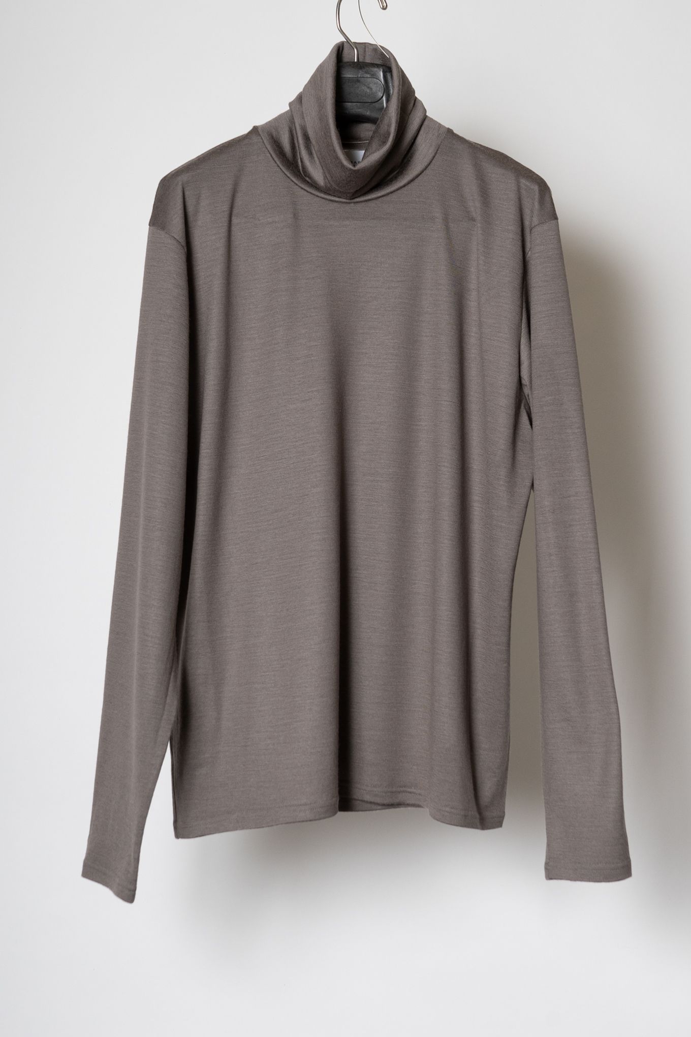 WASHABLE WOOL HIGH NECK SHIRT / ウォッシャブル ウール ハイネック シャツ