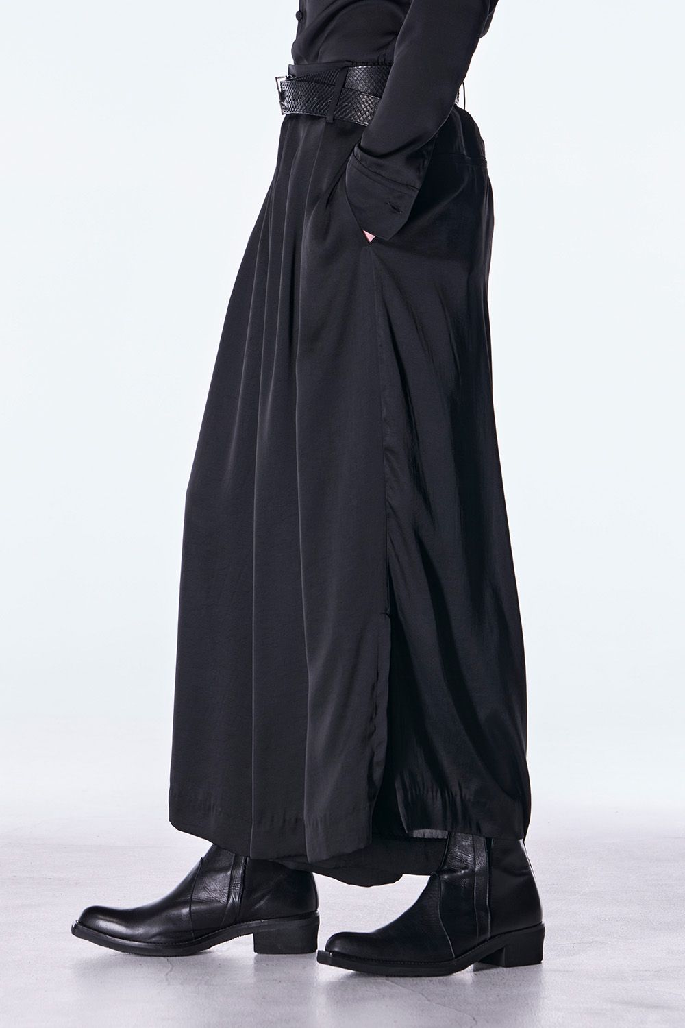 Vintage Satin Wide Tuck Slacks / ヴィンテージ サテン ワイド タック スラックス