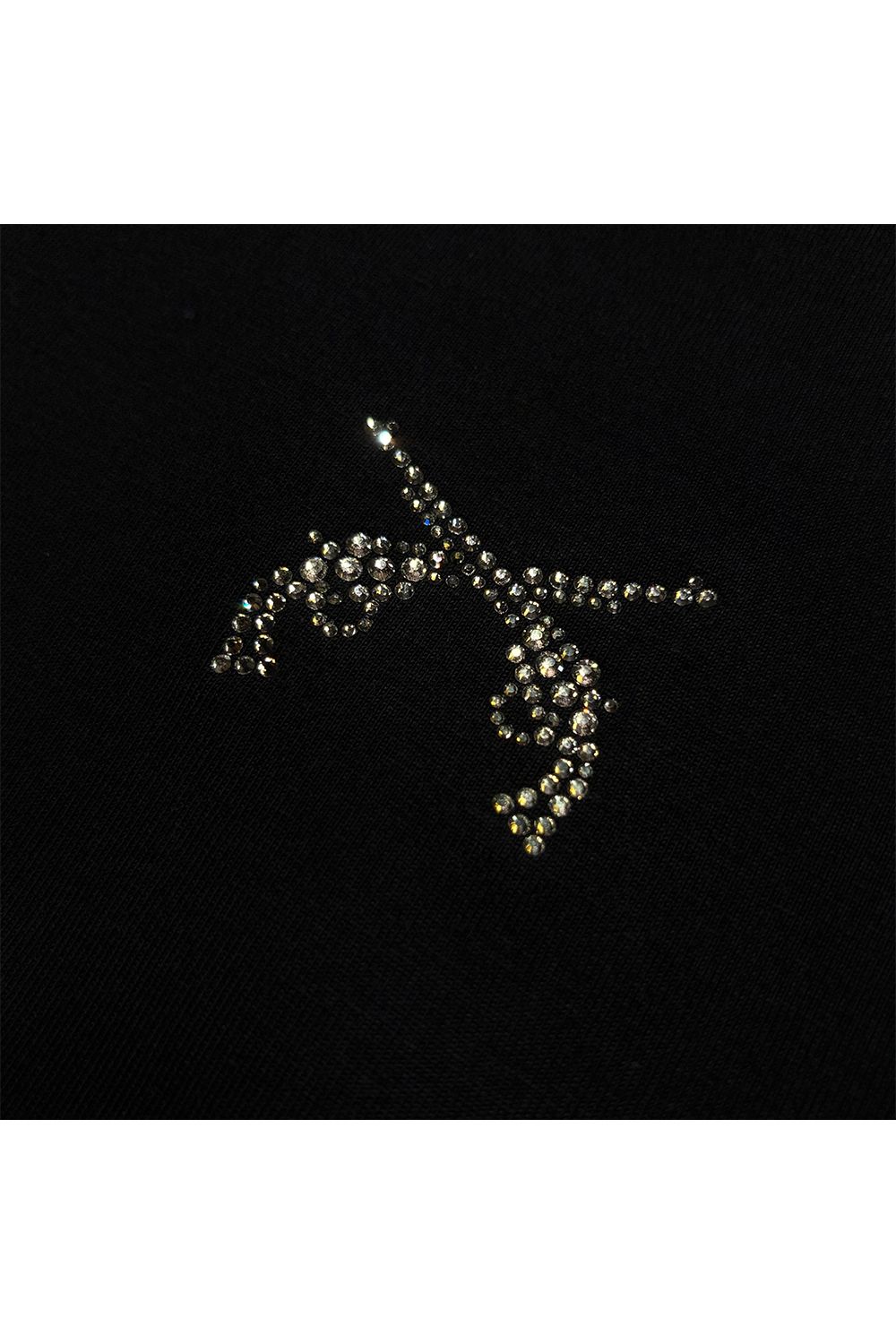 ORG/CO S/TEE MESS/SW / オーガニックコットン ショートスリーブ Tシャツ / メッセージプリント スワロフスキー