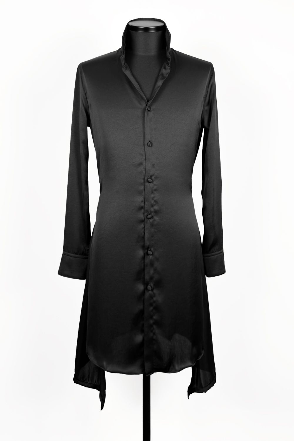 Kiryuyrik/キリュウキリュウ スタンドカラーフレアシャツ kiryuyrik - Vintage Satin Stand Collar Flare Shirt