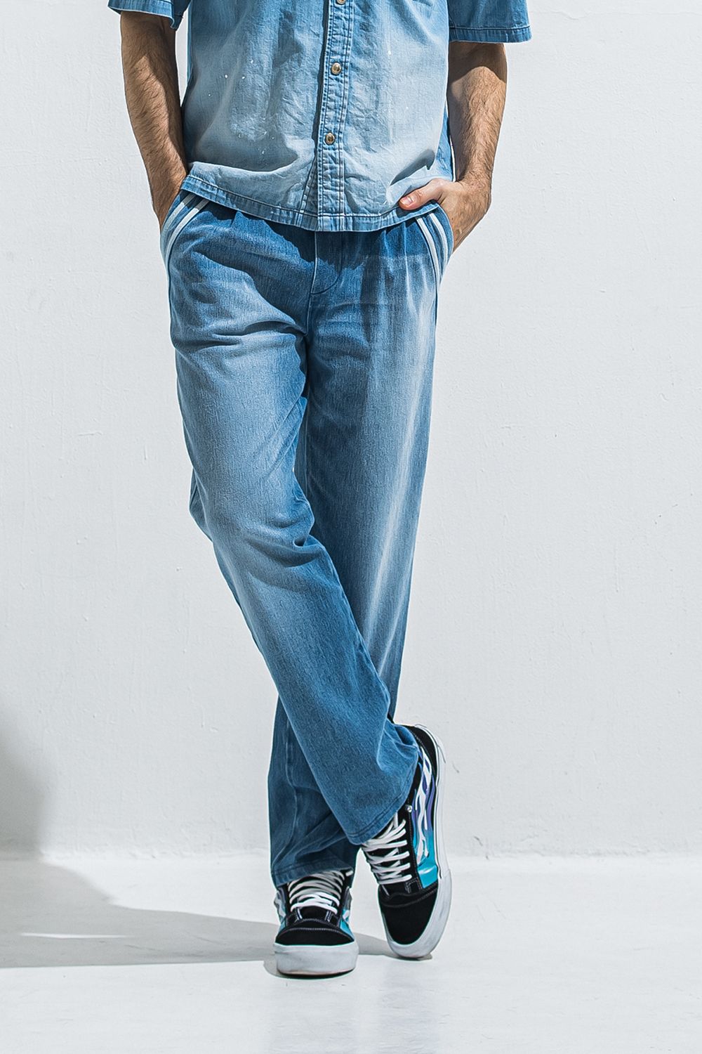 EDGE DENIM SEMI WIDE PT / エッジ デニム セミワイドパンツ