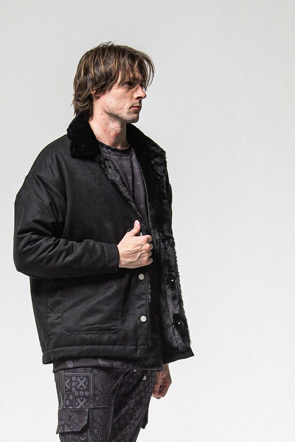SUEDE FUR COVER ALL / スウェード ファー カバーオール