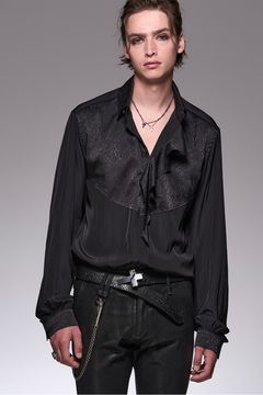 Decine & PaisleyJQD Single Frill Shirt / デシン&ペイズリージャガード シングルフリルシャツ