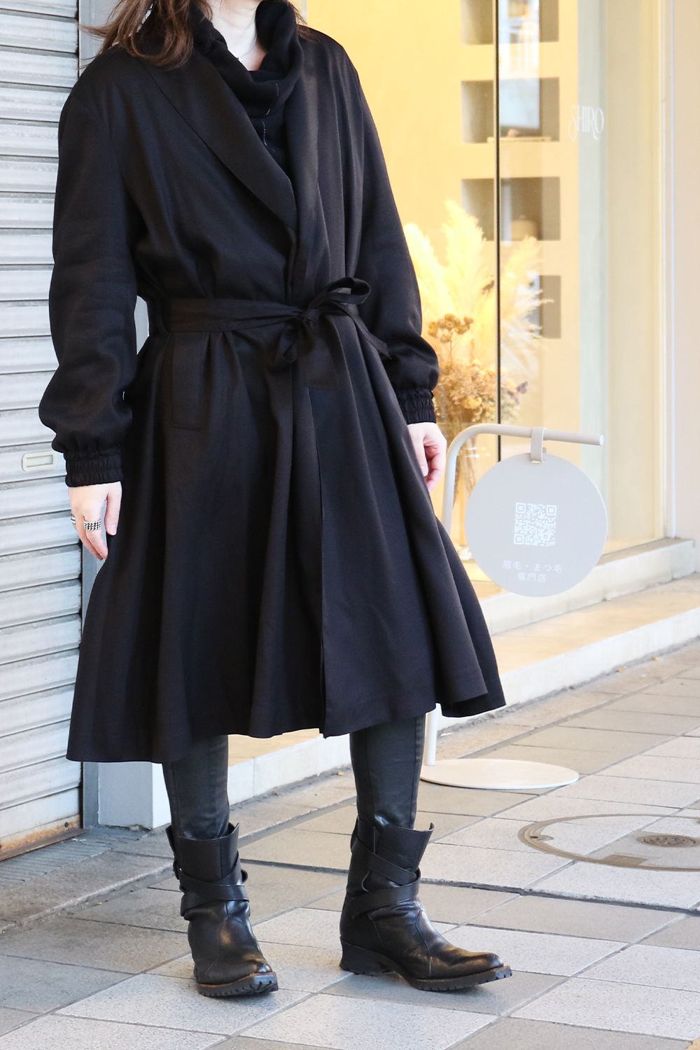 《kiryuyrik》Tencel Gabardine Drape Coat