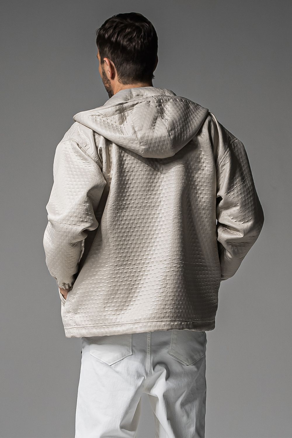 QUILTING COACH HOODIE / キルティング コーチジャケットパーカー