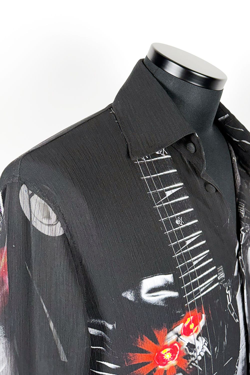 Kiryuyrik/キリュウキリュウ スタンドカラーフレアシャツ キリュウキリュウ kiryuyrik Union Jack Flared Shirt （Black