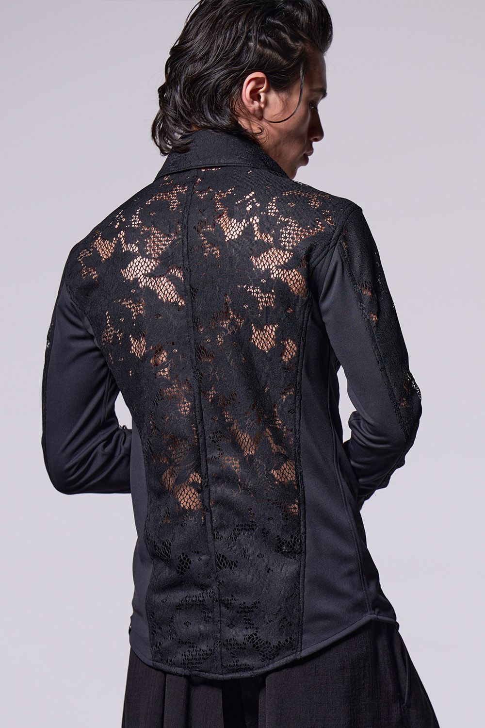 Matte Lace Side Rib Shirt / マット レース サイドリブ シャツ