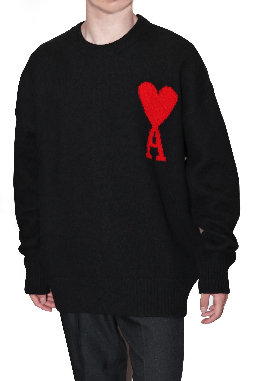 AMI Alexandre Mattiussi - AMI DE COEUR CREW NECK SWEATER / アミ ...