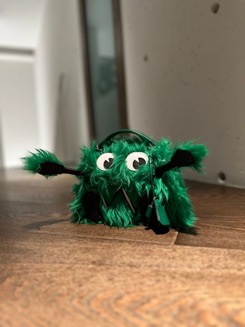 キャッチーなデザイン、GREENのファーがアクセントに、世界で最も人気のあるタトゥーアーティストの一人として知られているDr. Wooとのコラボレーションアイテム、READYMADE × Dr.Woo Dr.Woo FUR MONSTER BAG