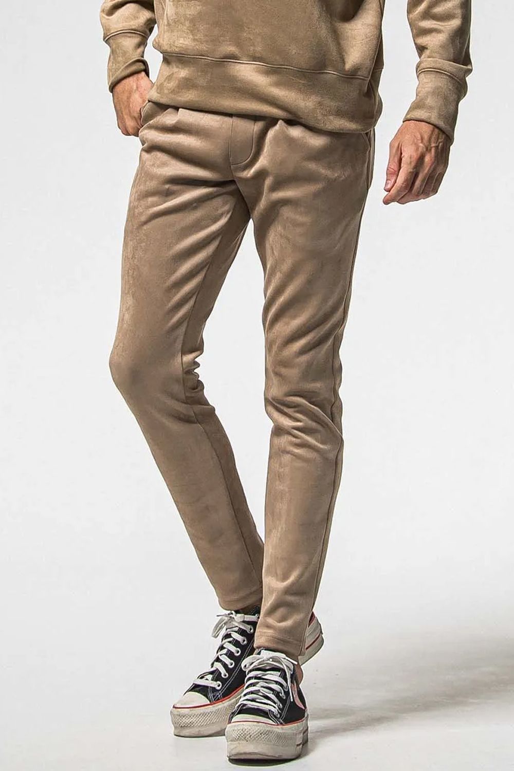 CHRIS EASY SUEDE TUCK PANTS / クリス イージー スウェード タックパンツ