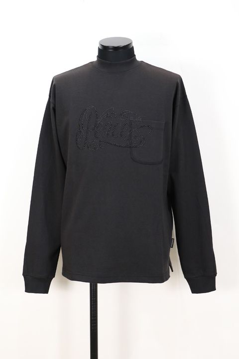 POCKET L/S T PEACE / ポケット ロングスリーブ Tシャツ ピース メタルスタッズ