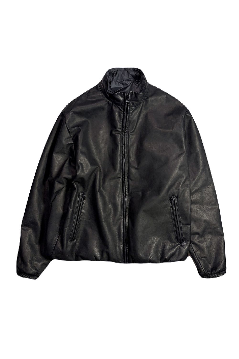 COW LEATHER ZIP JKT / カウレザー ジップ ジャケット スタンドカラージャケット