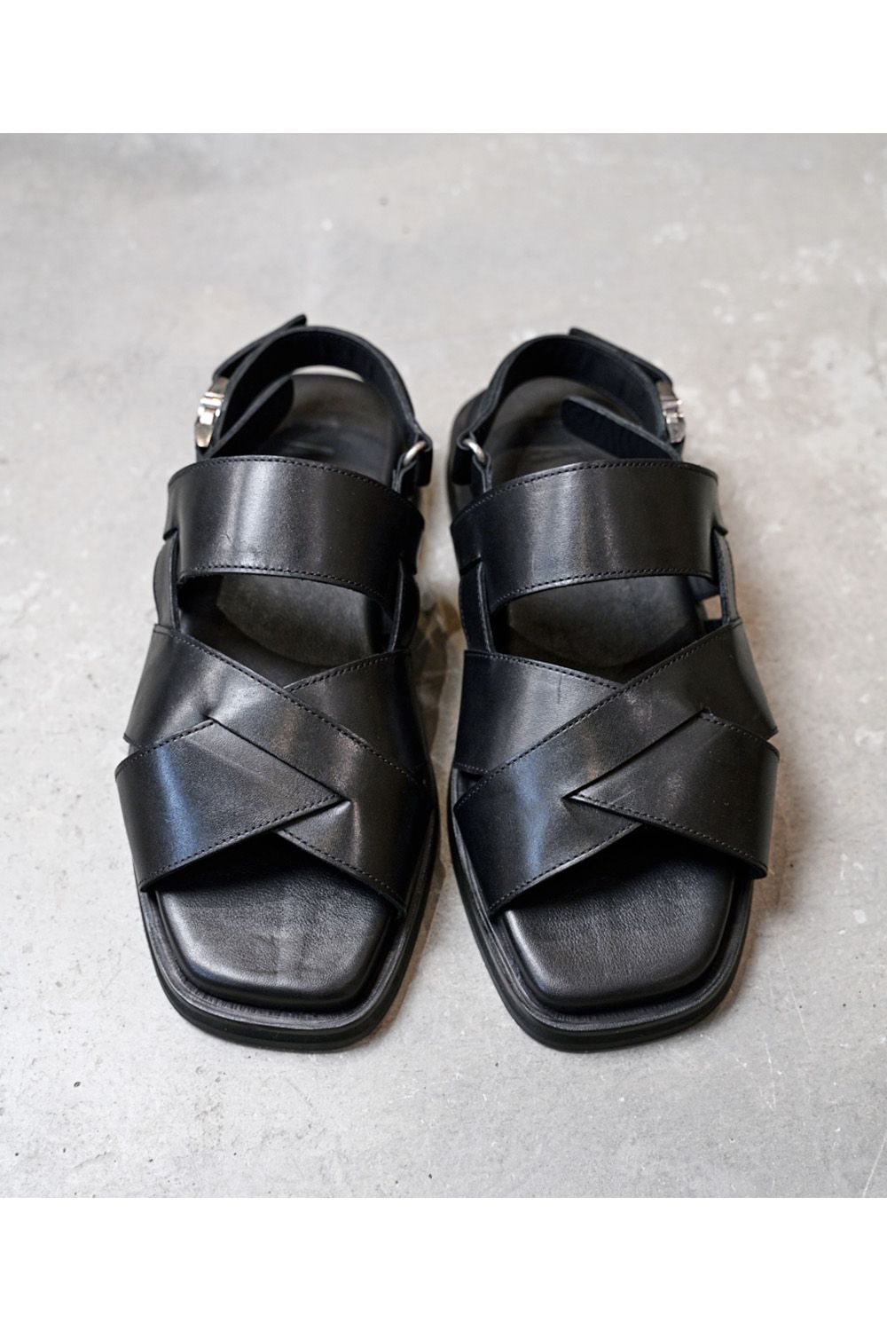 Band & SR buckle sandals / バンド アンド サイドリリースバックル レザー  サンダル