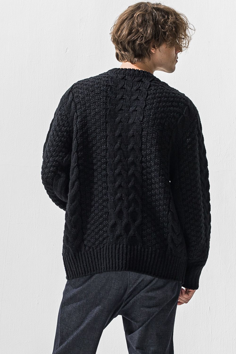 cable law sweater  / ケーブル ローゲージ セーター