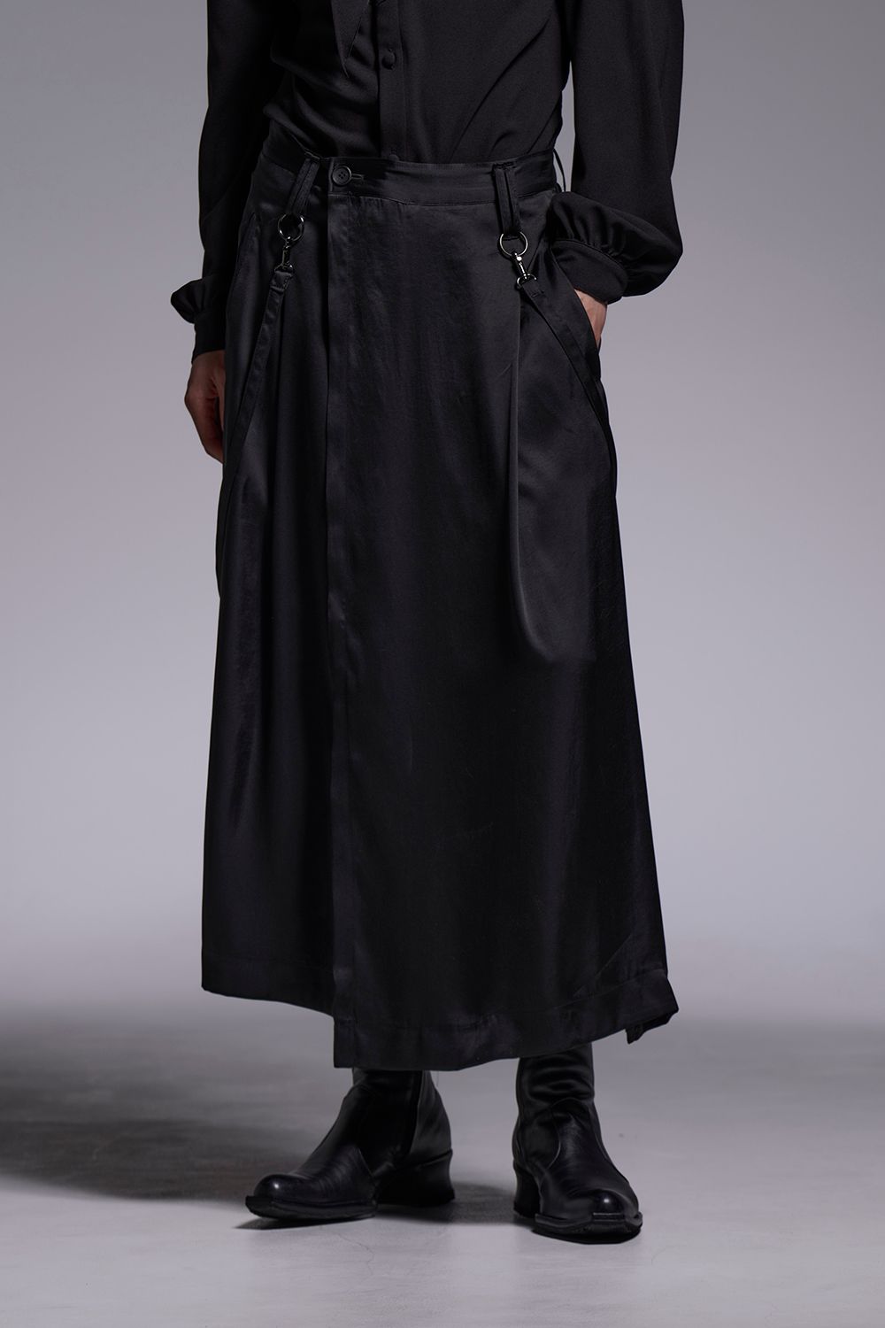 Vintage Satin Skirt Suspender Slacks / ヴィンテージサテン スカート サスペンダー スラックス