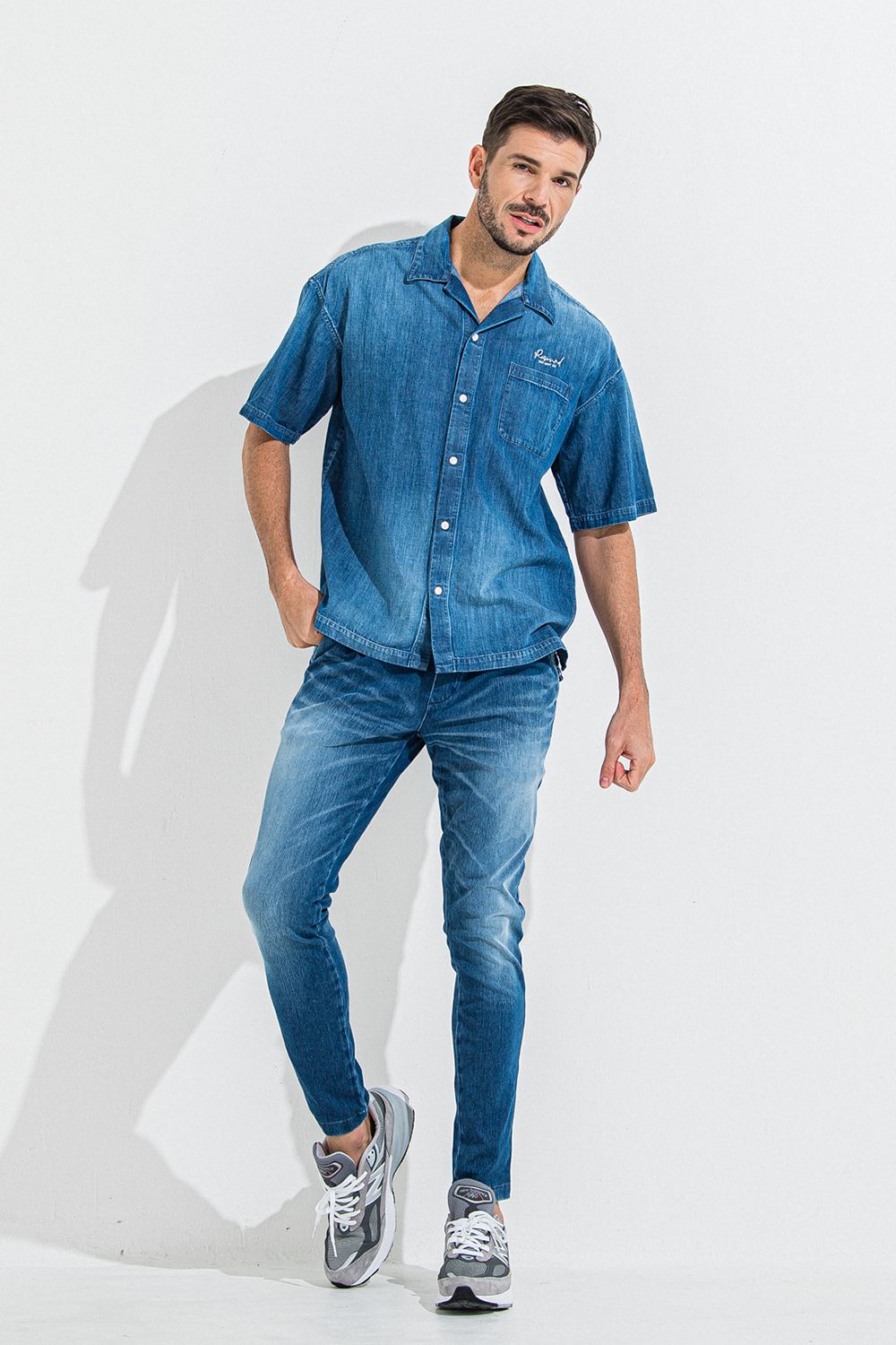 DENIM JERSEY CHRIS EASY TUCK PT / デニム ジャージ クリス イージー タック パンツ
