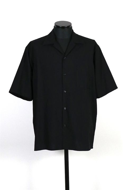 TUMBLED WOOL TROPICAL OPEN COLLAR SHIRT S/S / タンブル ウール トロピカル オープンカラー ショートスリーブ シャツ