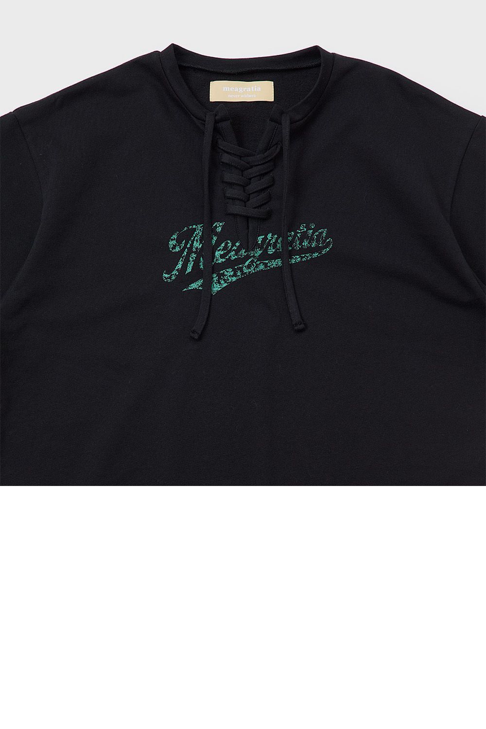 Lace up sweater Tee / レースアップ スウェット Tシャツ