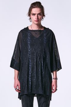 Python Mesh Dolman T-Shirt / パイソンメッシュ ドルマンスリーブTシャツ