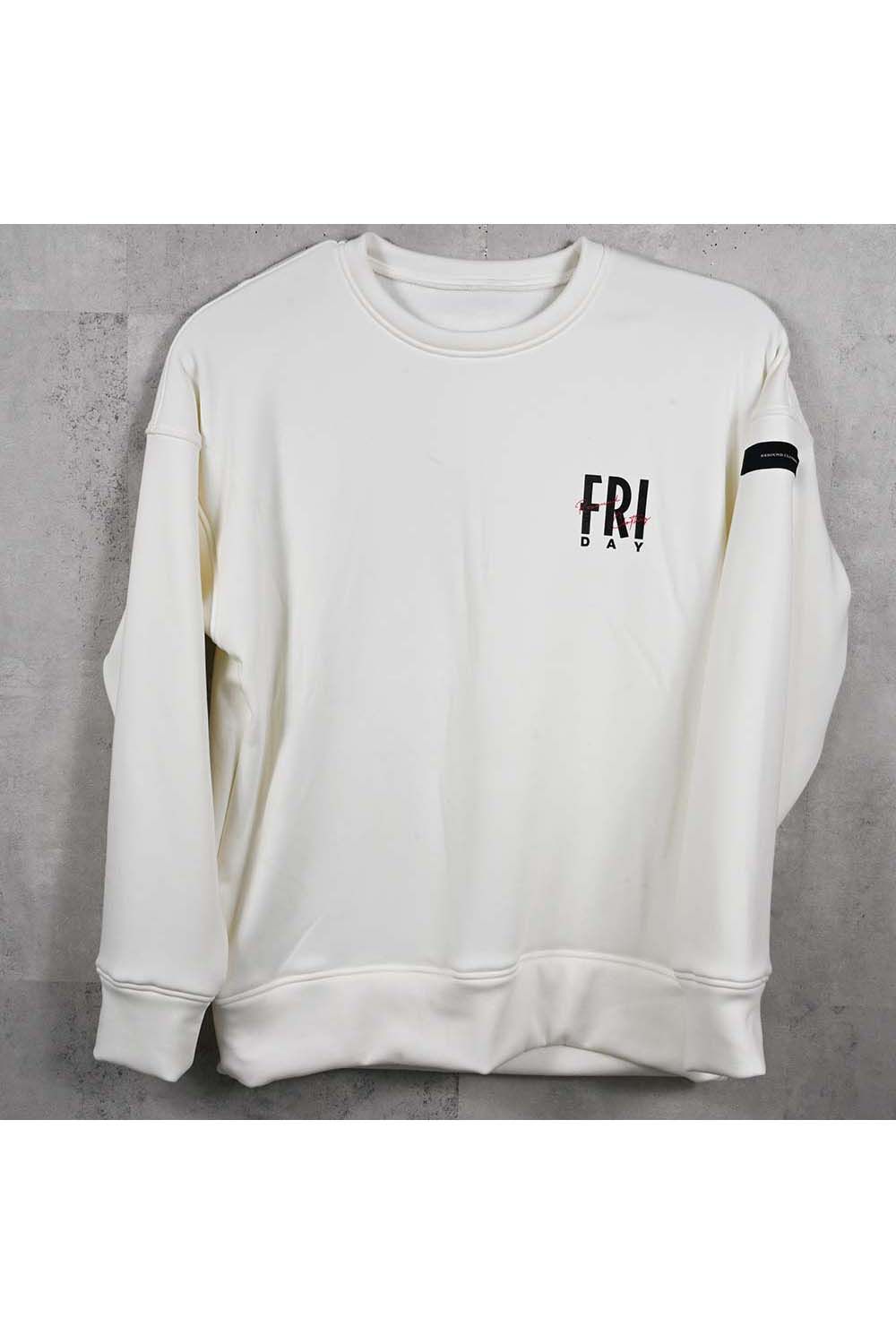 FRIDAY STANDARD LOGO VELOURS FLEECE TRAINER / フライデー スタンダードロゴ ベロア フリース トレーナー
