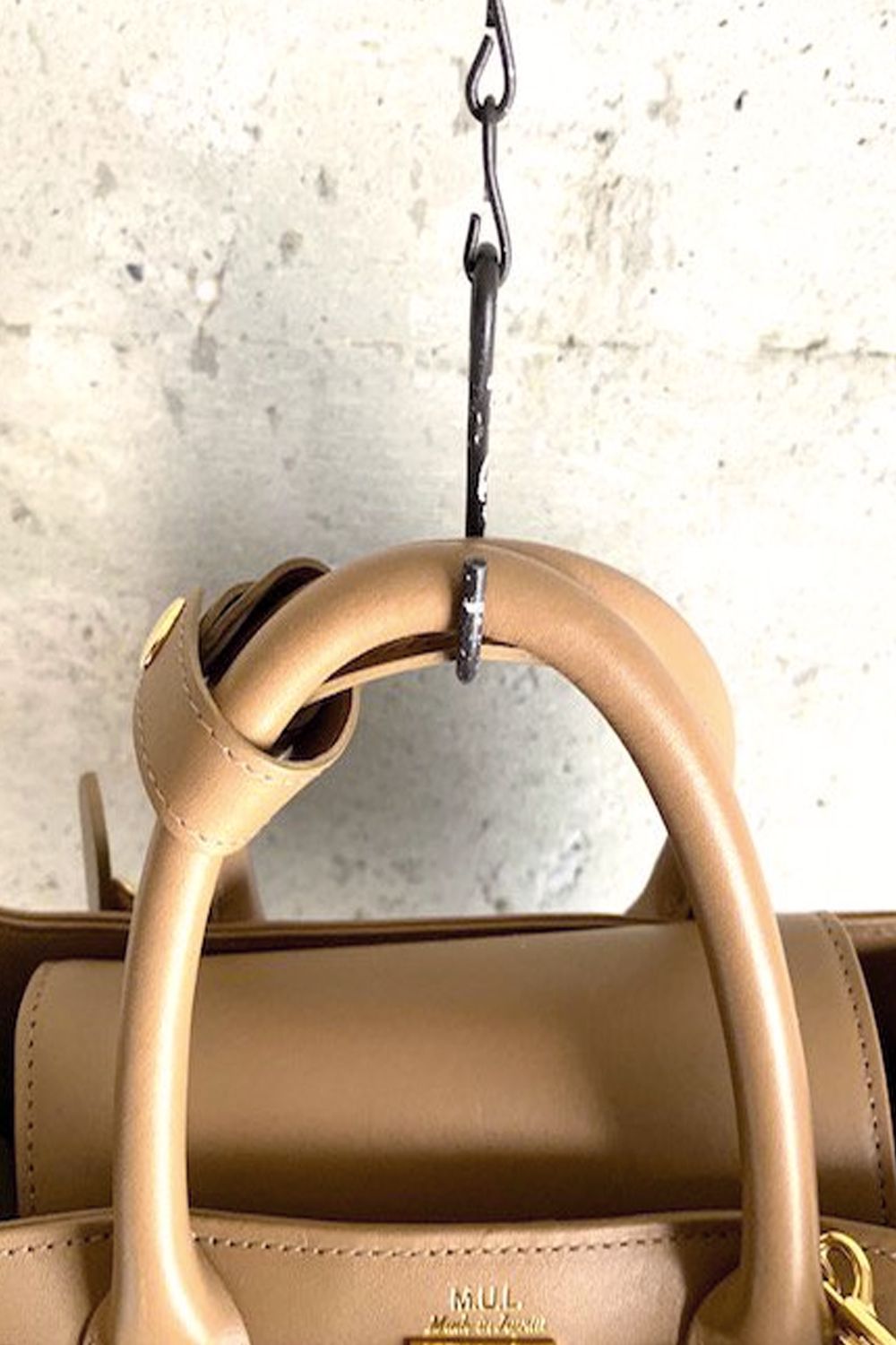 TOTE(SS) BEIGE × GOLD METAL - SMOOTH LEATHER