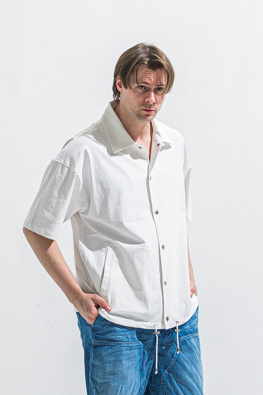 NYLON HALF COACH JACKET / ナイロン ハーフスリーブ コーチジャケット