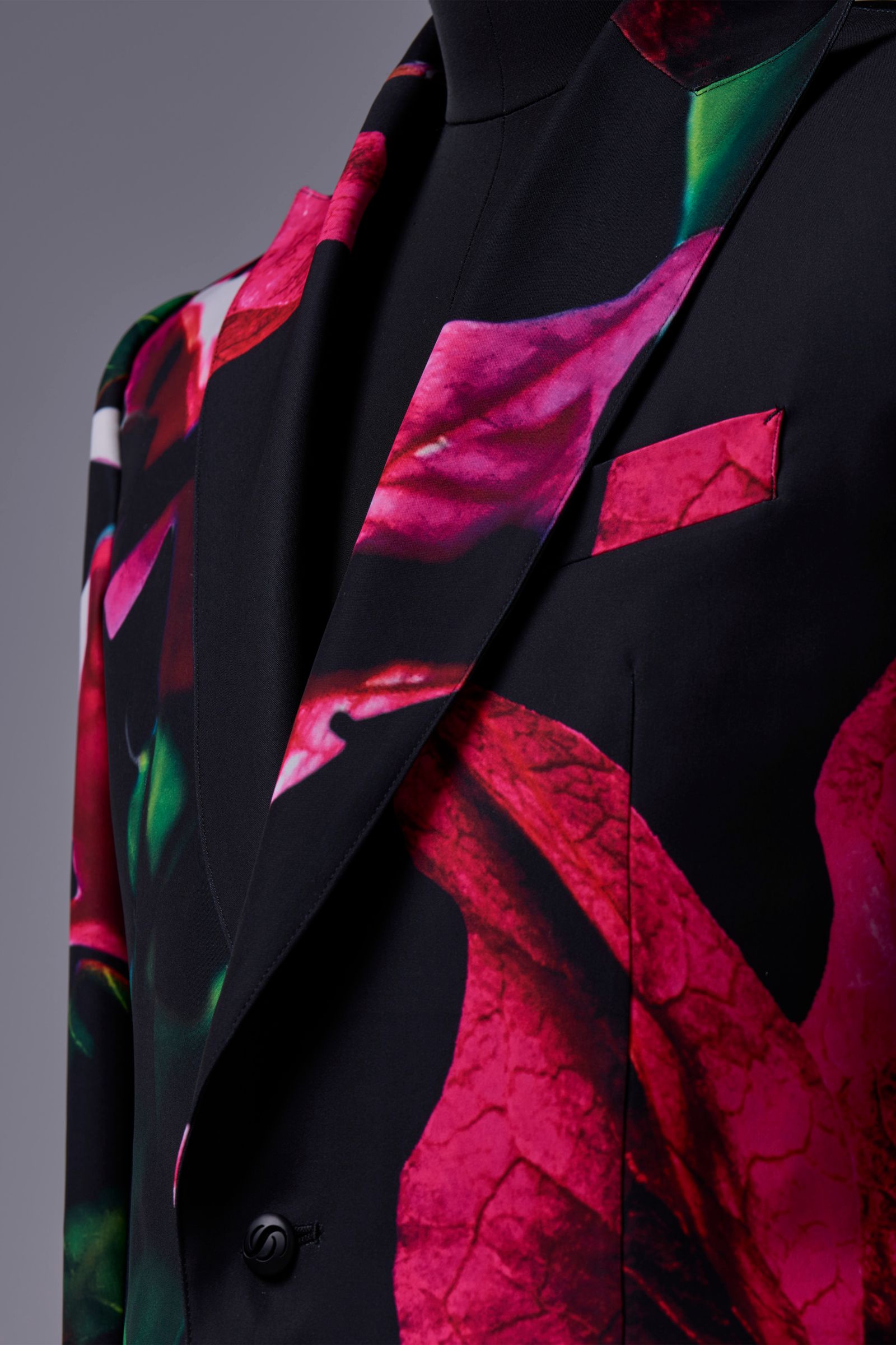 【COSTUME LINE】Eco Satin Bougainvillia Short Peaked Jacket / ブーゲンビリア ショートピークドジャケット