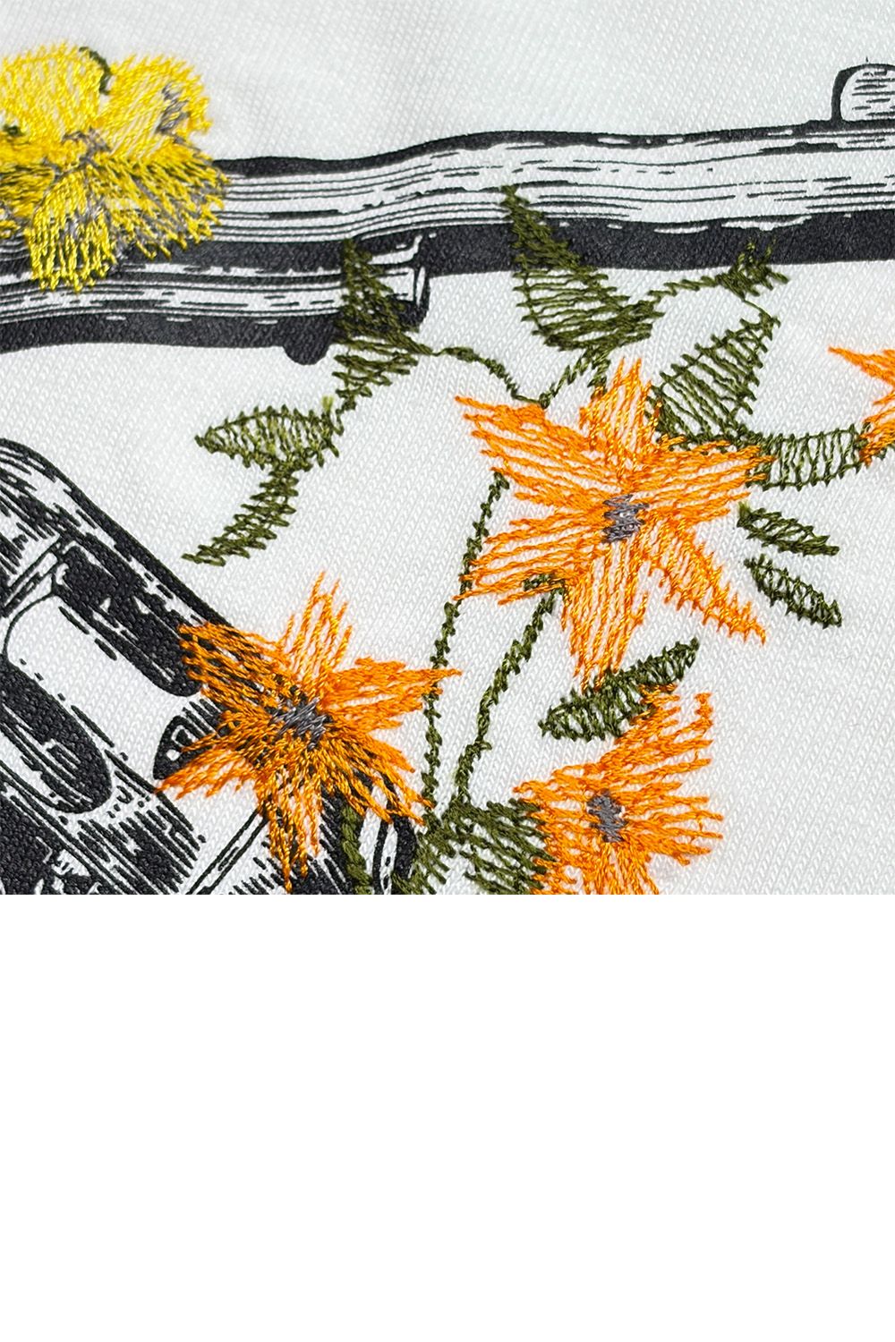 VIN/JER FLOWER/GUN / ヴィンテージ ジャージ Tシャツ フワラークロスガン