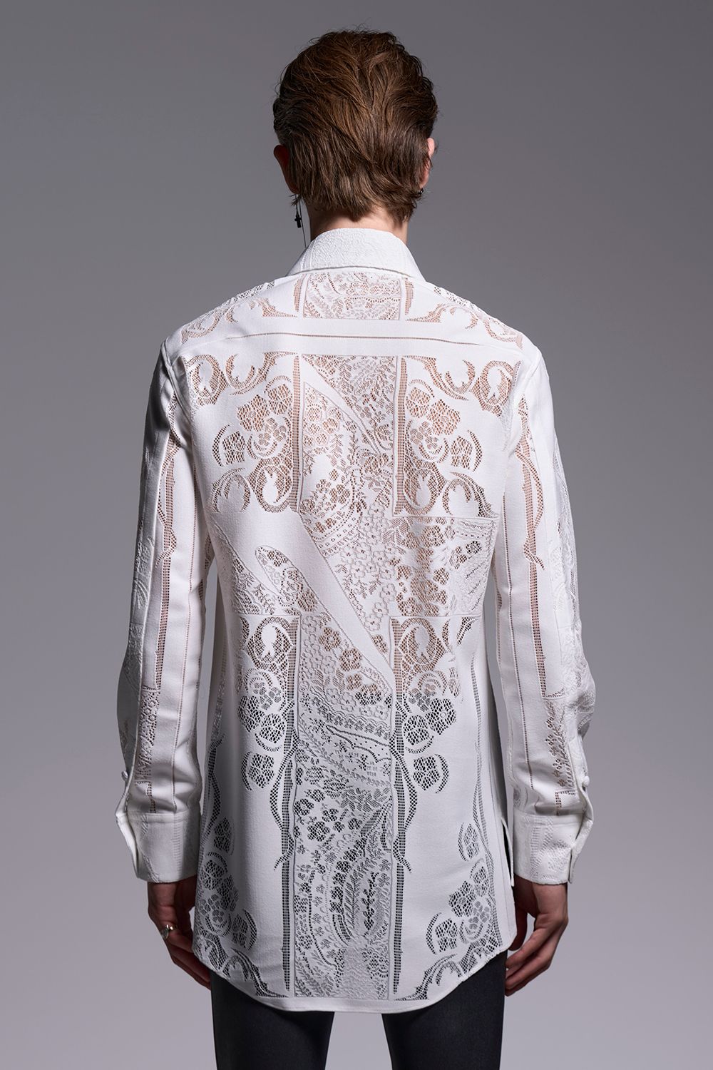 CROSS-Lace Shirt / クロスレース シャツ