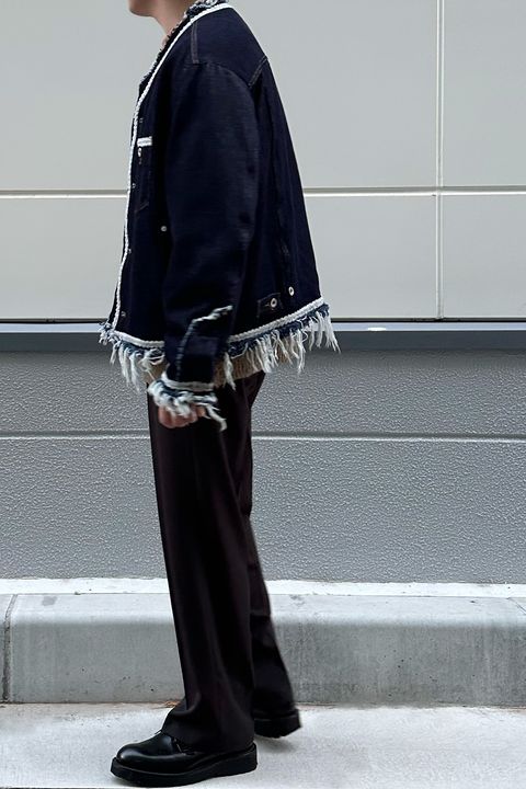 meagratia Lace tape denim BL Style②