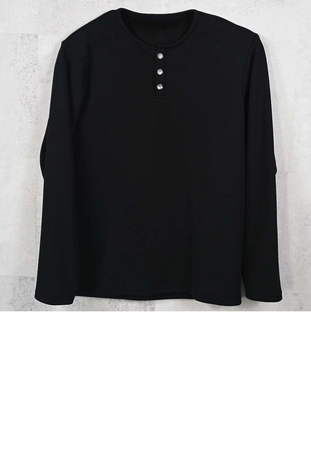 VELOURS FLEECE THERMAL HENRY / 裏起毛 ベロア フリース サーマル ヘンリーネック