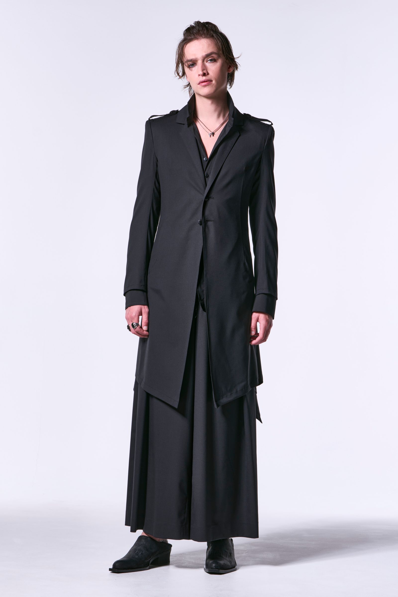 Loan Stand Collar Side Rib Shirt / ローン スタンドカラーサイドリブシャツ