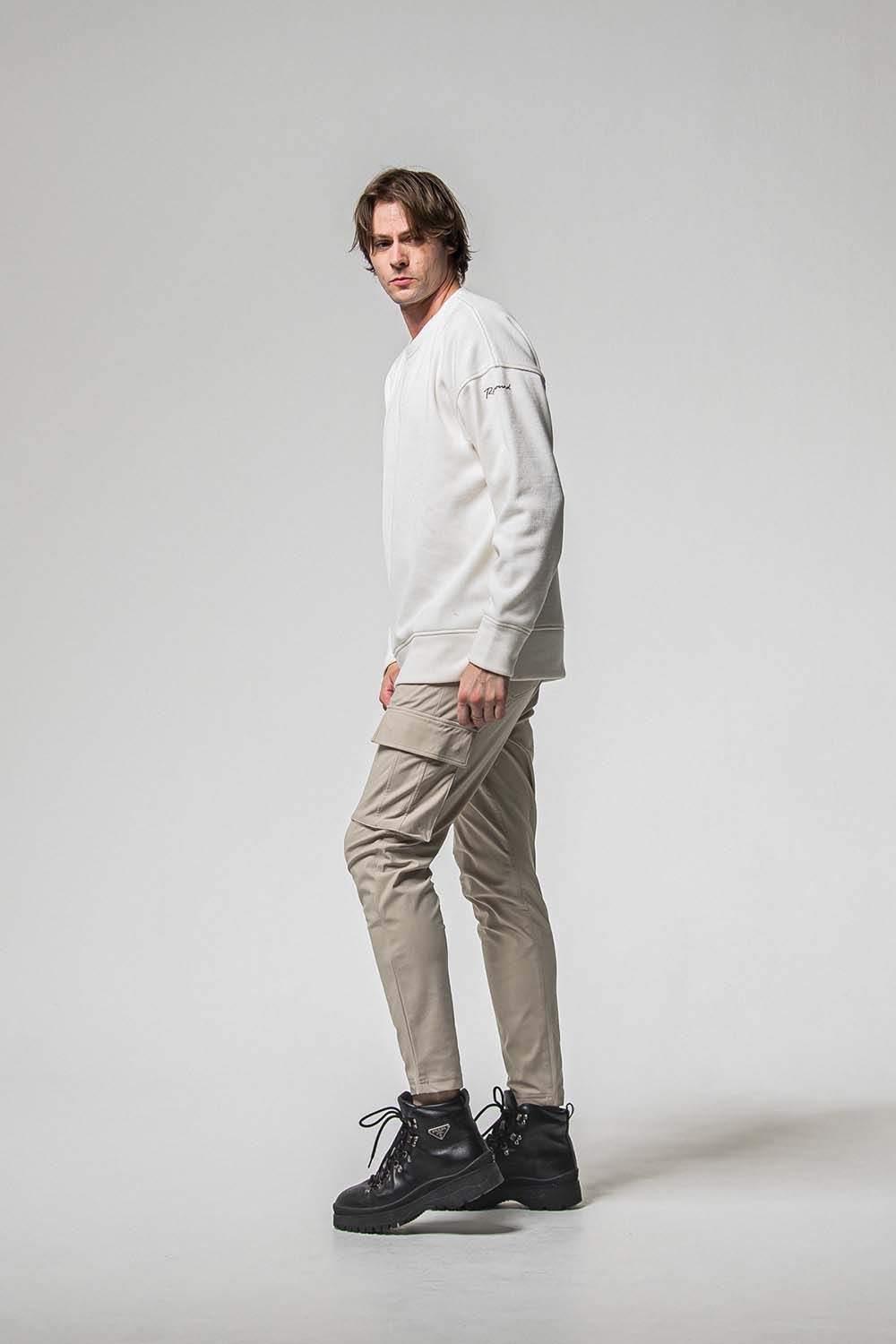 VELOURS FLEECE THERMAL LOOSE TRAINER / ベロア フリース サーマル ルーズ トレーナー
