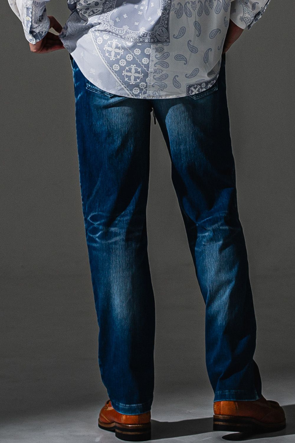 DENIM JERSEY WIDE PANTS / デニム ジャージ ワイドパンツ