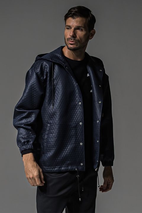 QUILTING COACH HOODIE / キルティング コーチジャケットパーカー