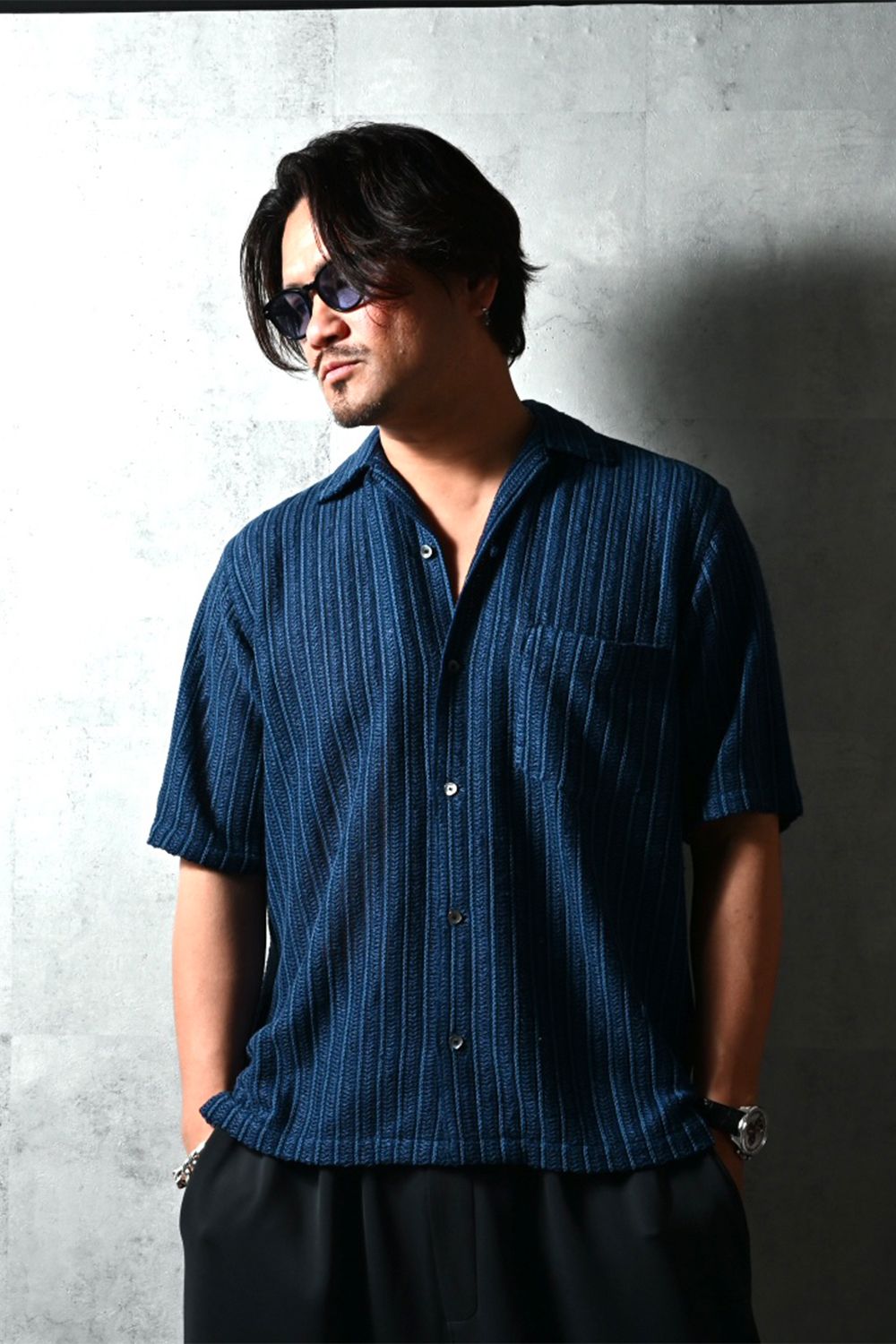 russel shirts / ラッセル織り オープンカラーシャツ