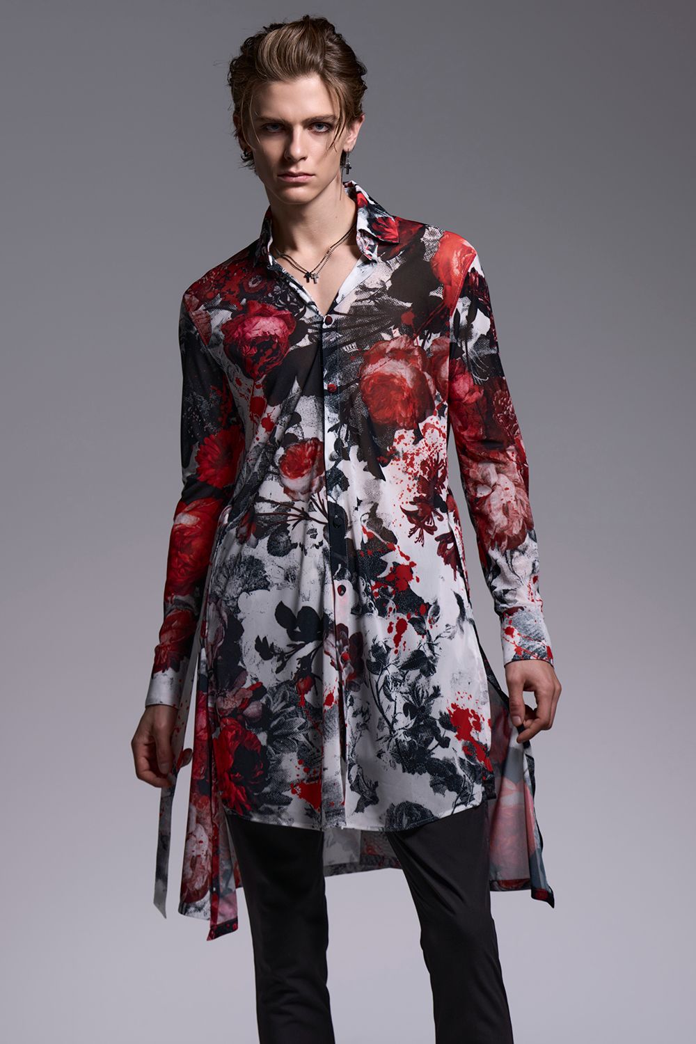 Flora Mesh Flare Shirt / フローラメッシュ フレアシャツ