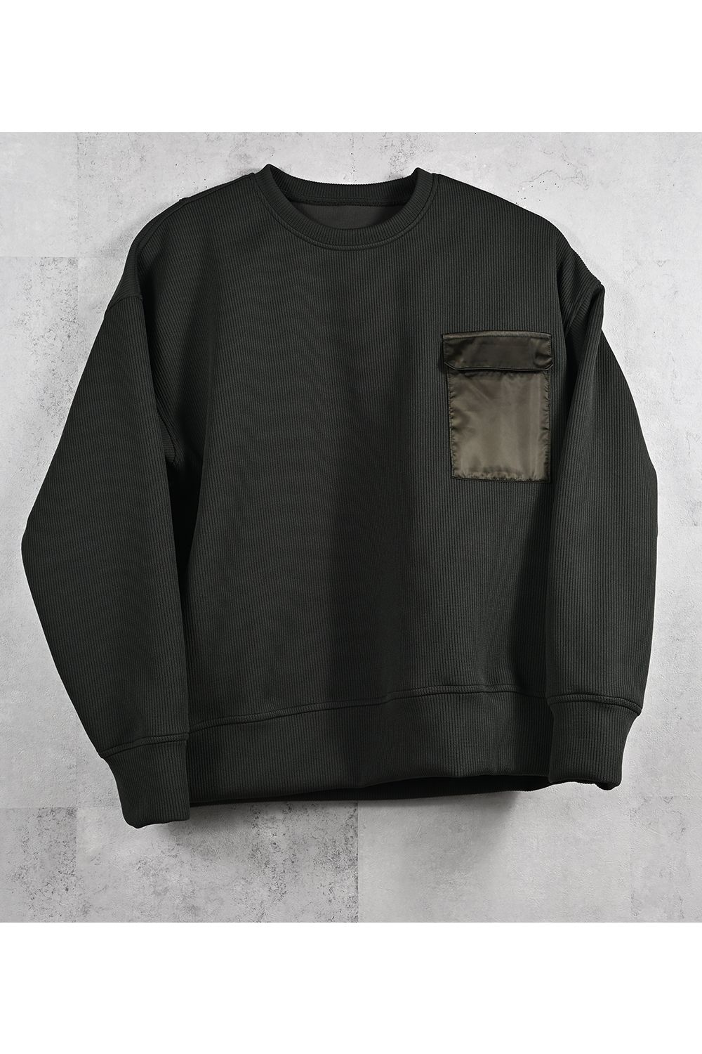 AZE MILITARY DROP TRAINER / 畔編み ミリタリー ドロップ トレーナー